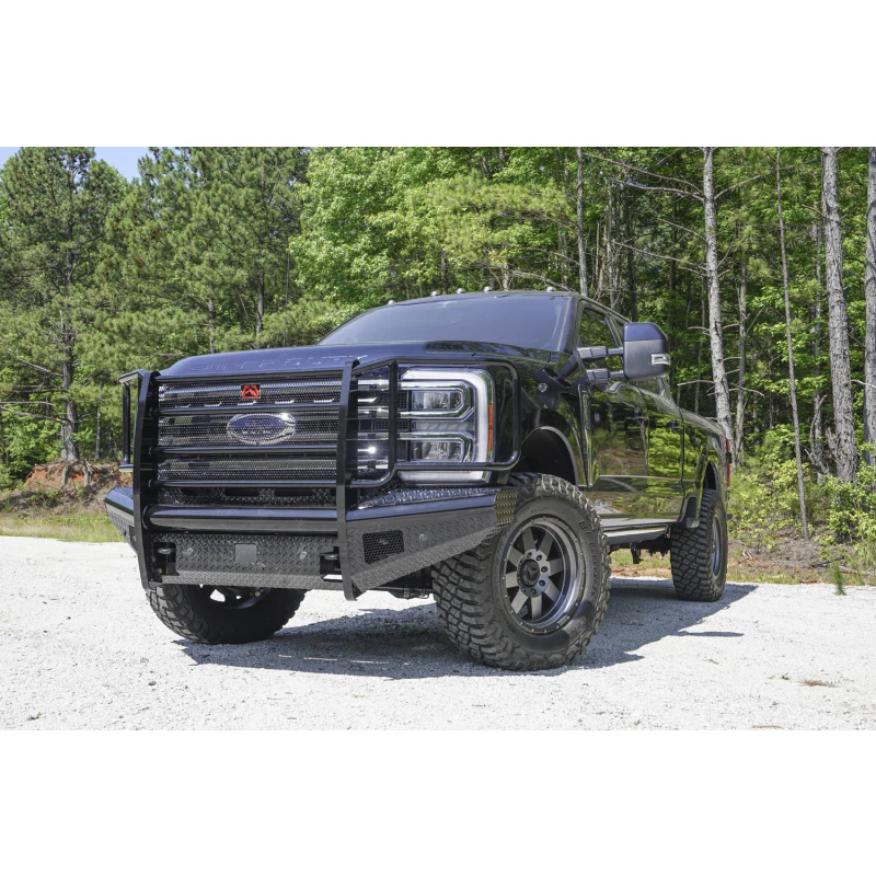 Fab Fours Black Steel Front Bumper w/ Grille Guard Model FS23-S5960-1 - Image 6