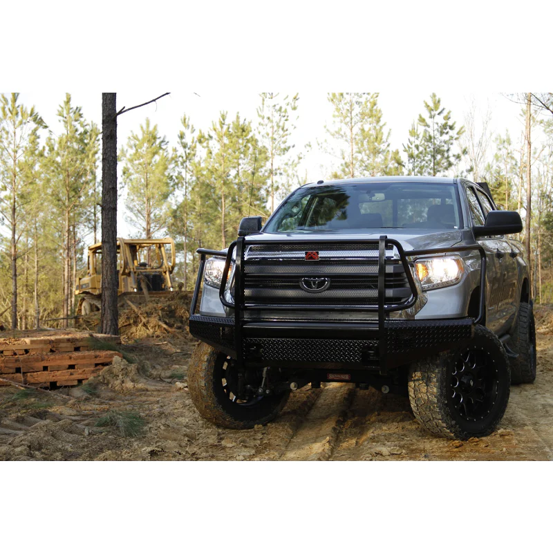 Fab Fours Black Steel Front Bumper w/ Grille Guard Model TT14-K2860-1 - Image 2