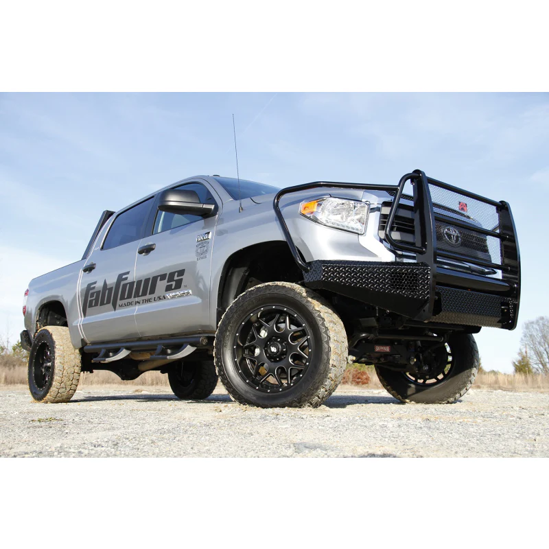 Fab Fours Black Steel Front Bumper w/ Grille Guard Model TT14-K2860-1 - Image 3
