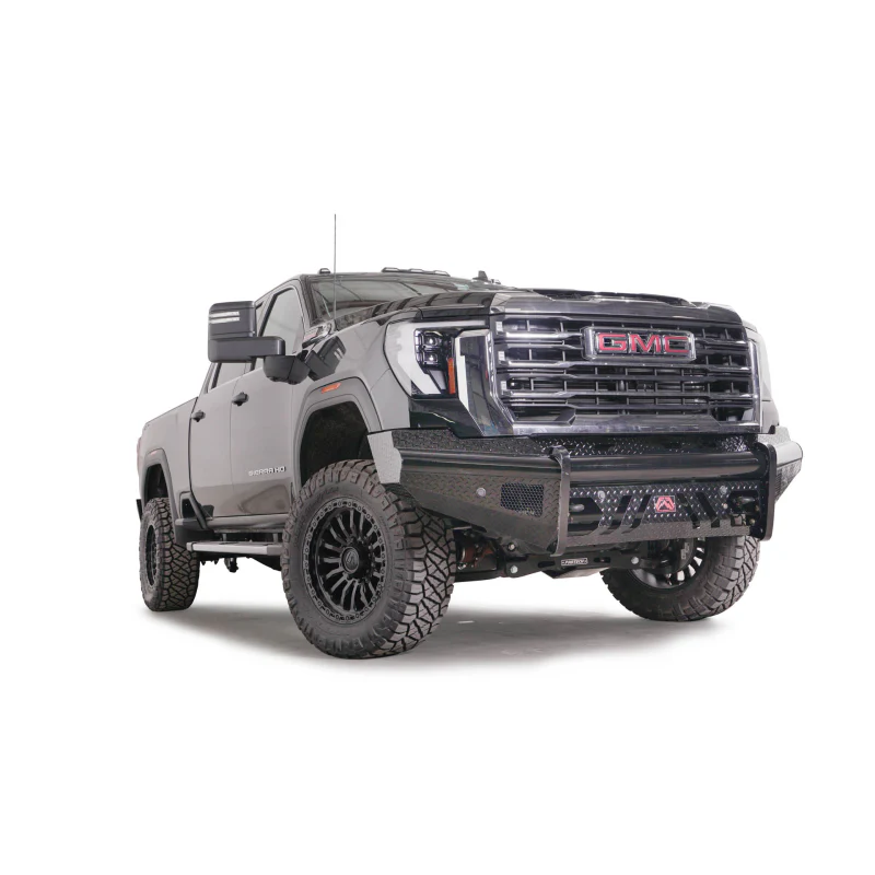 Fab Fours Black Steel Front Bumper w/ No Guard w/ Sensor Incl. Tow Hooks Model GM24-S6261-1 - Image 3