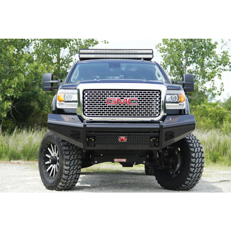 Fab Fours Black Steel Front Ranch Bumper Model GM11-S2861-1 - Image 2