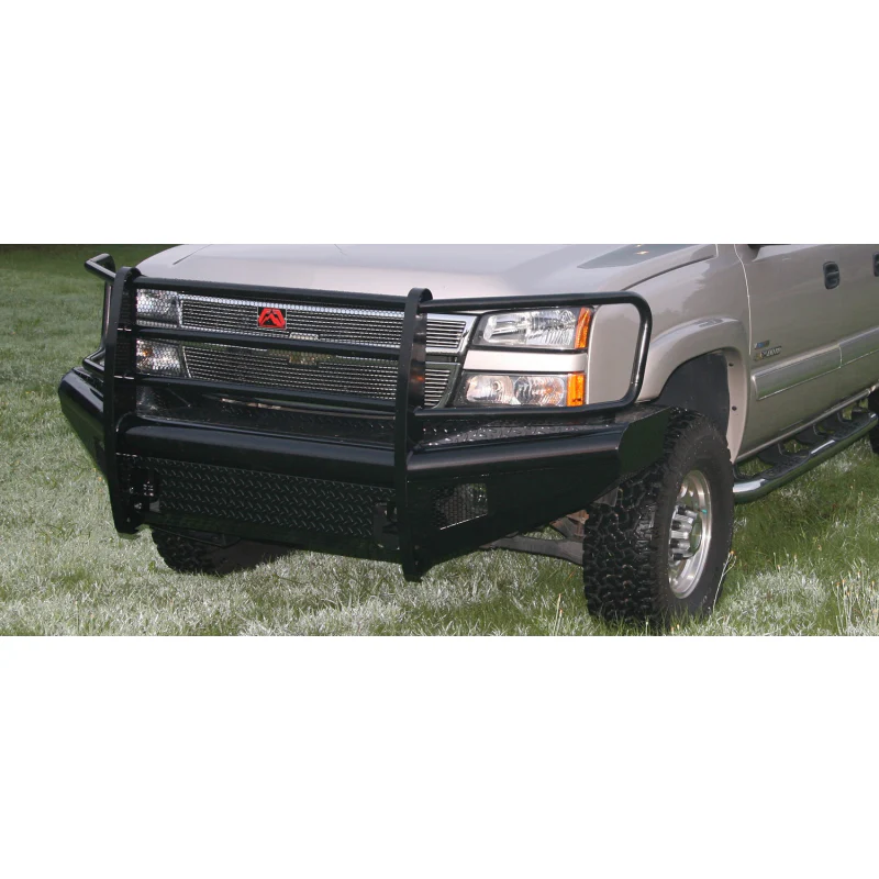 Fab Fours Black Steel Front Ranch Bumper w/ Grille Guard Model CH05-S1360-1 - Image 3