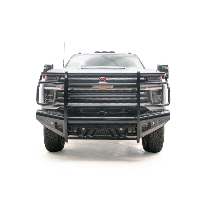 Fab Fours Black Steel Front Ranch Bumper w/ Grille Guard Model CH20-S4960-1 - Image 2