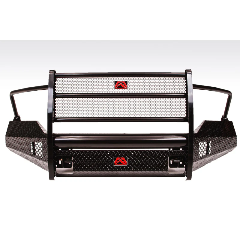 Fab Fours Black Steel Front Ranch Bumper w/ Grille Guard Model DR09-K2460-1