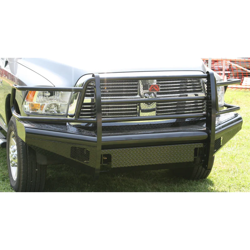 Fab Fours Black Steel Front Ranch Bumper w/ Grille Guard Model DR10-S2960-1 - Image 2