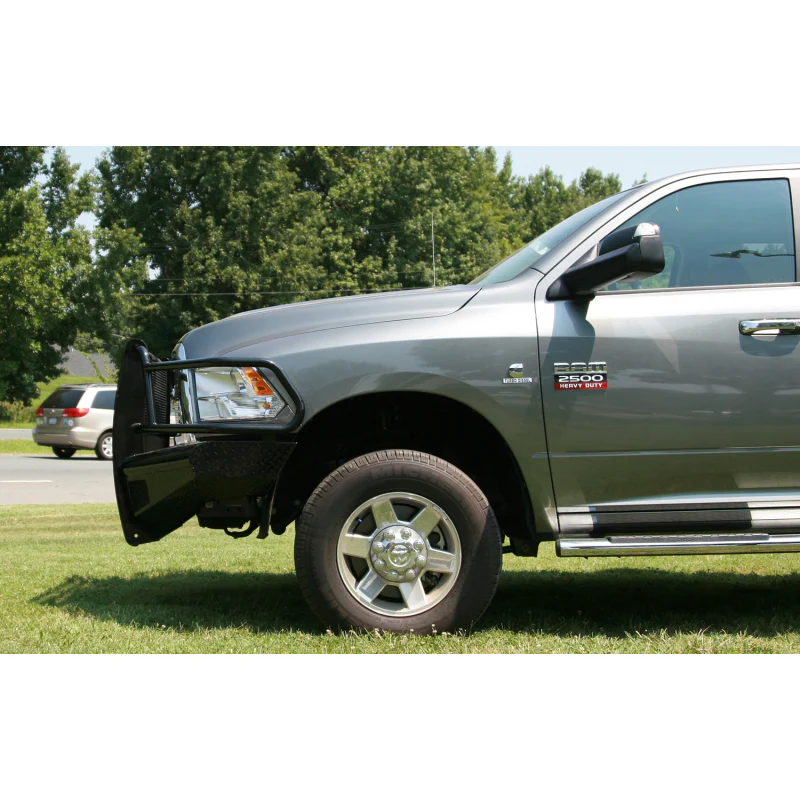 Fab Fours Black Steel Front Ranch Bumper w/ Grille Guard Model DR10-S2960-1 - Image 4