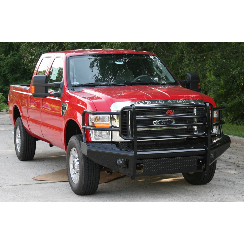 Fab Fours Black Steel Front Ranch Bumper w/ Grille Guard Model FS08-S1960-1 - Image 3