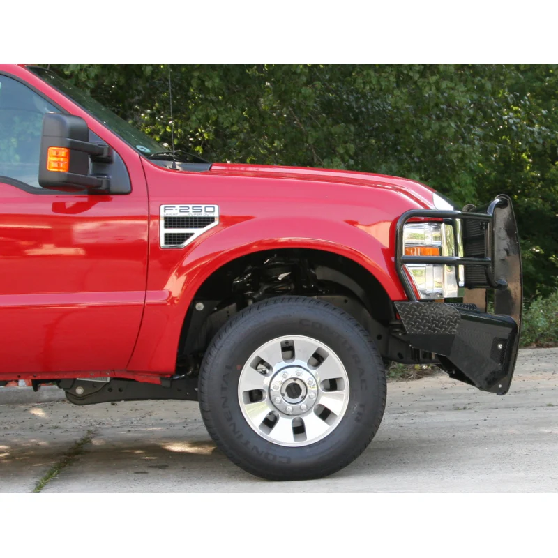Fab Fours Black Steel Front Ranch Bumper w/ Grille Guard Model FS08-S1960-1 - Image 4
