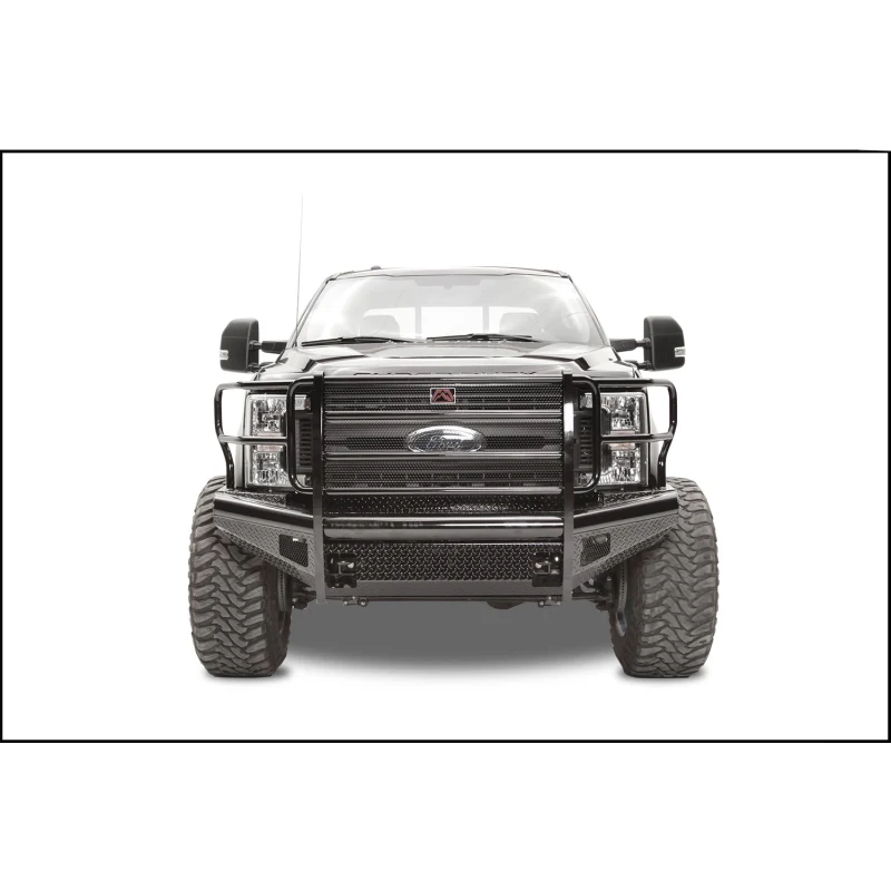 Fab Fours Black Steel Front Ranch Bumper w/ Grille Guard Model FS17-S4160-1 - Image 2