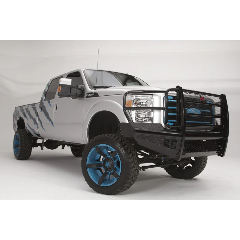 Fab Fours Black Steel Front Ranch Bumper w/ Grille Guard Model FS99-S1660-1 - Image 3