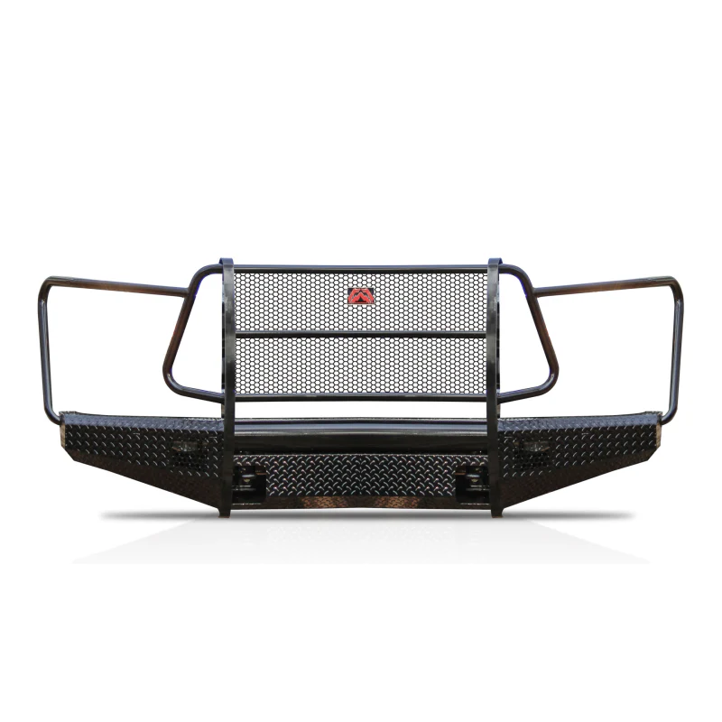 Fab Fours Black Steel Front Ranch Bumper w/ Grille Guard Model TT07-K1860-1 - Image 2