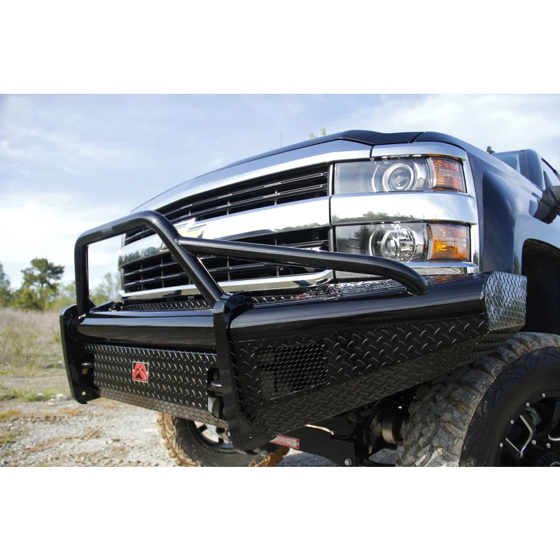 Fab Fours Black Steel Front Ranch Bumper w/ Pre Runner Guard Model CH05-S1362-1 - Image 4
