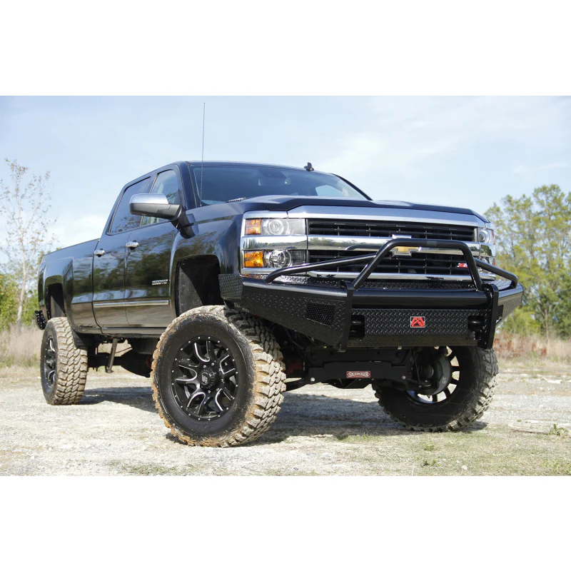 Fab Fours Black Steel Front Ranch Bumper w/ Pre Runner Guard Model CH08-S2062-1 - Image 3