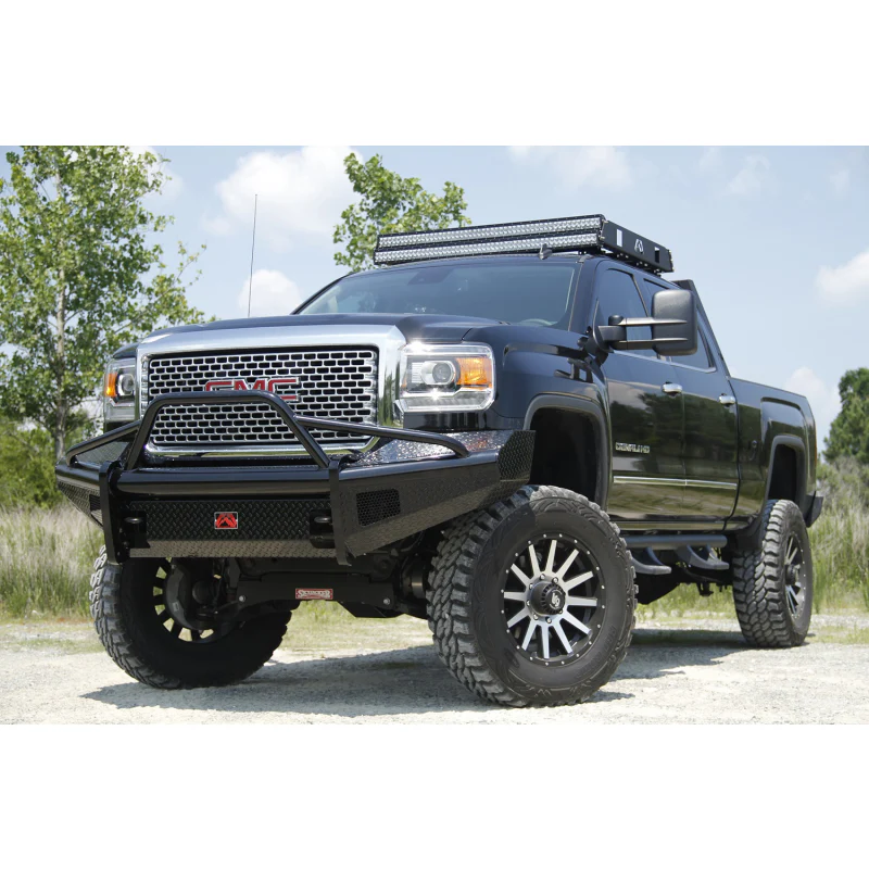 Fab Fours Black Steel Front Ranch Bumper w/ Pre Runner Guard Model GM14-S3162-1