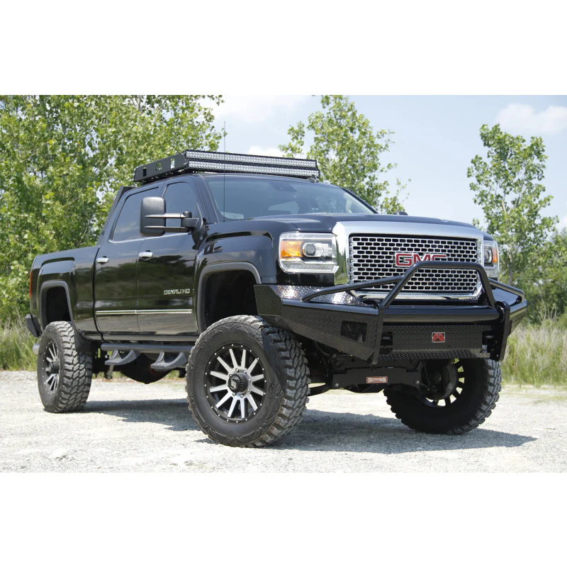 Fab Fours Black Steel Front Ranch Bumper w/ Pre Runner Guard Model GM14-S3162-1 - Image 3