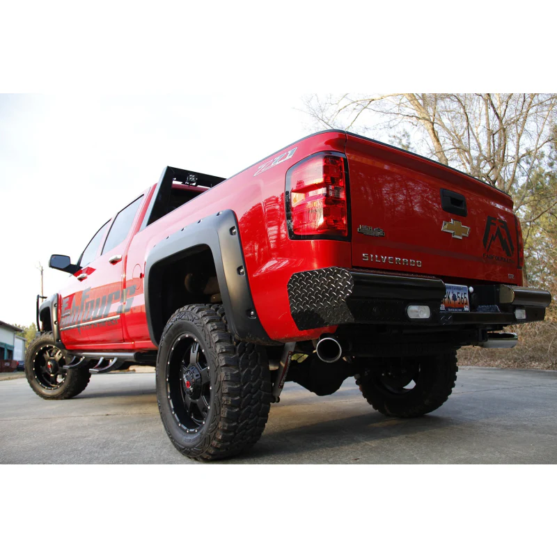 Fab Fours Black Steel Ranch Rear Bumper Model CH99-T1250-1 - Image 2