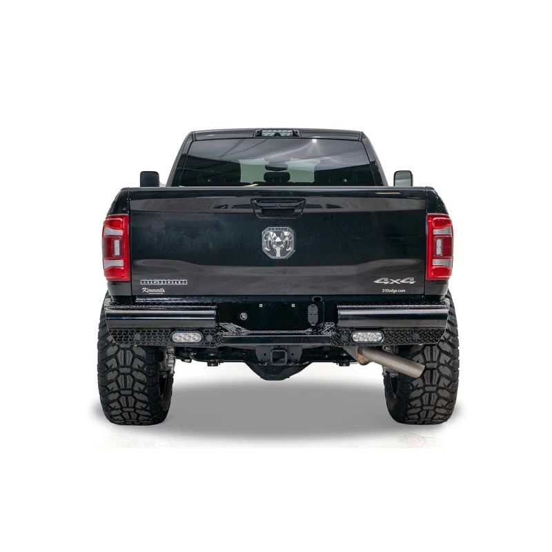 Fab Fours Black Steel Rear Bumper Model DR19-T4450-1 - Image 2