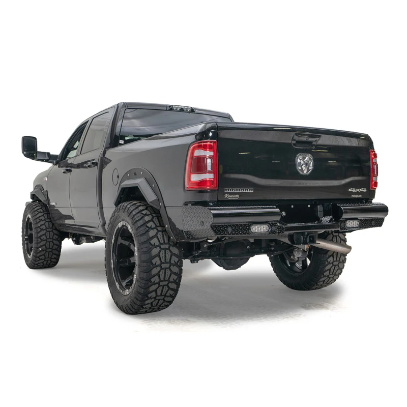 Fab Fours Black Steel Rear Bumper Model DR19-T4450-1 - Image 3