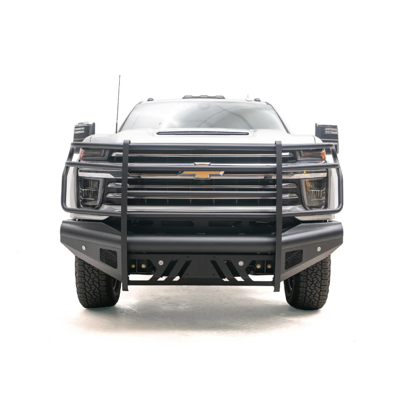Fab Fours Elite Front Bumper w/ Grille Guard Black Model CH20-Q4960-1 - Image 2