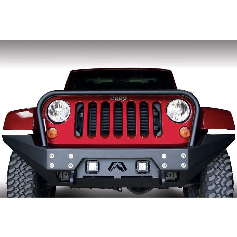Fab Fours FMJ Full Width Winch Front Bumper w/ Grille Guard Model JK07-B1858-1 - Image 2
