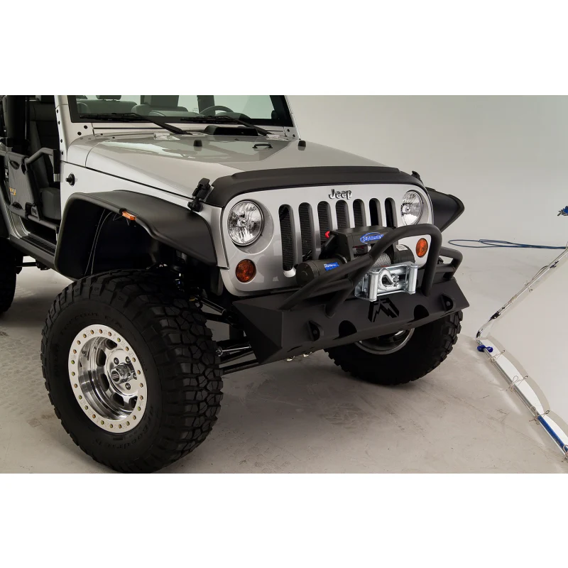 Fab Fours Hardcore Stubby Winch Front Bumper Model JK07-B1854-1 - Image 3