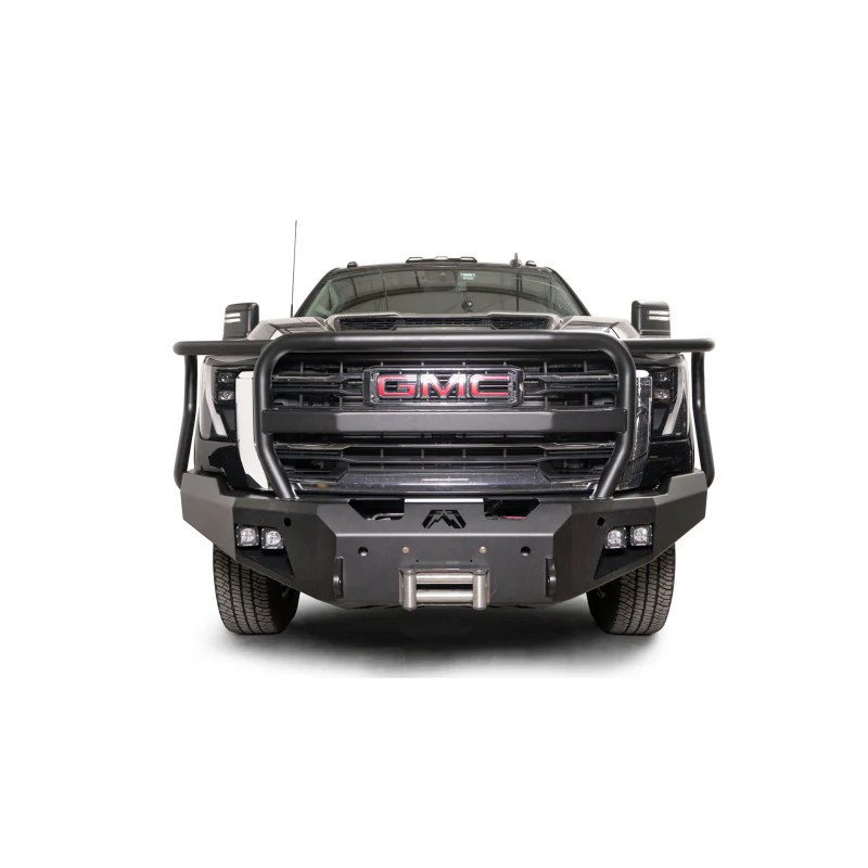 Fab Fours Premium Winch Front Bumper w/ Full Guard 2 Stage Black Powder Coat w/ Sensor Model GM24-A6250-1 - Image 2