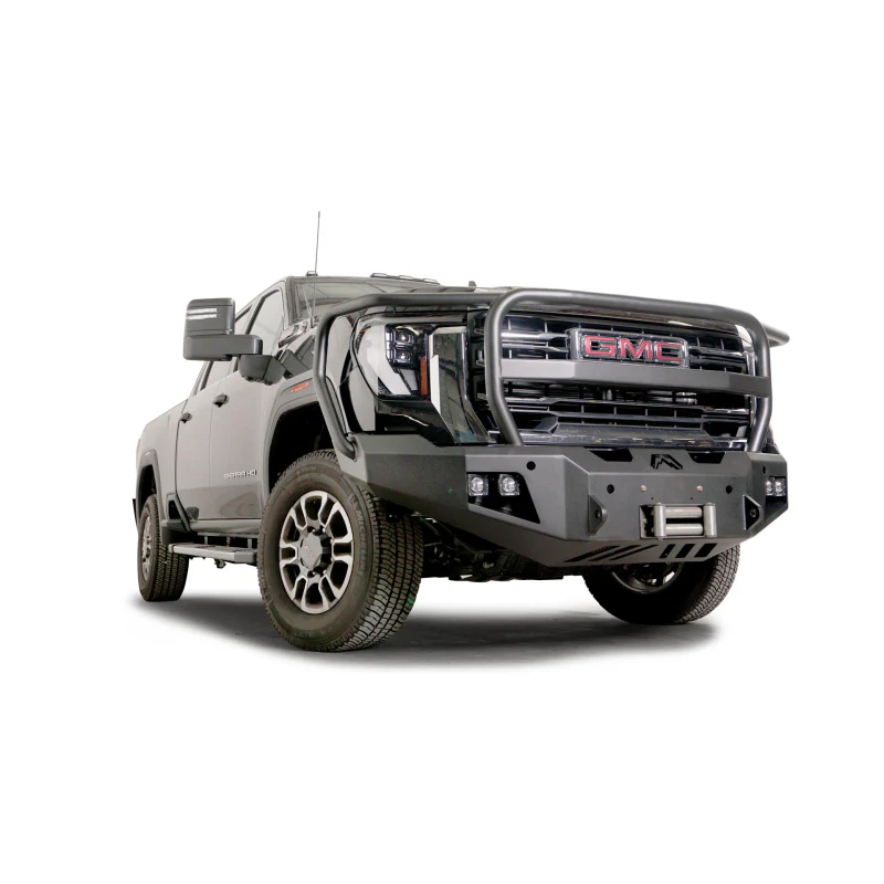 Fab Fours Premium Winch Front Bumper w/ Full Guard 2 Stage Black Powder Coat w/ Sensor Model GM24-A6250-1 - Image 3