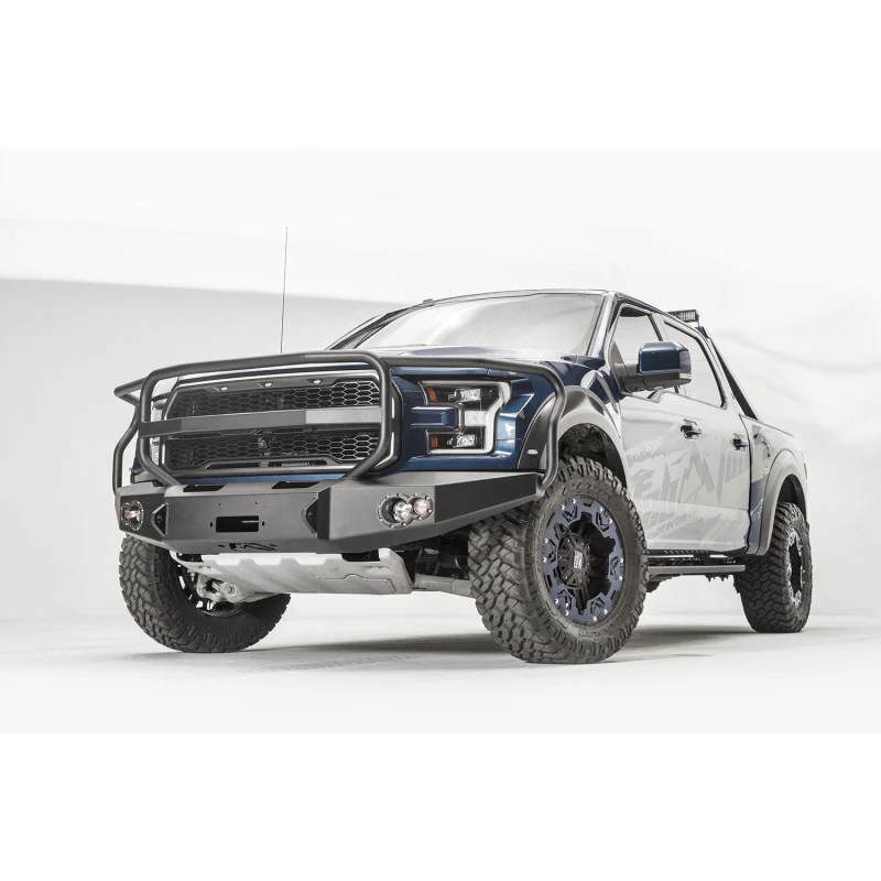 Fab Fours Premium Winch Front Bumper w/ Grille Guard Model FF17-H4350-1