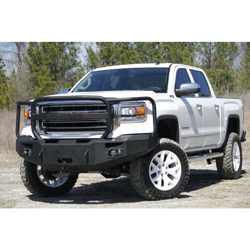 Fab Fours Premium Winch Front Bumper w/ Grille Guard Model GS14-H3150-1