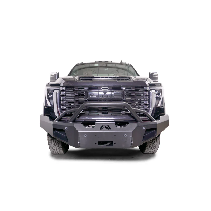 Fab Fours Premium Winch Front Bumper w/ Pre-Runner Guard 2 Stage Black Powder Coat w/ Sensor Model GM24-A6252-1 - Image 2