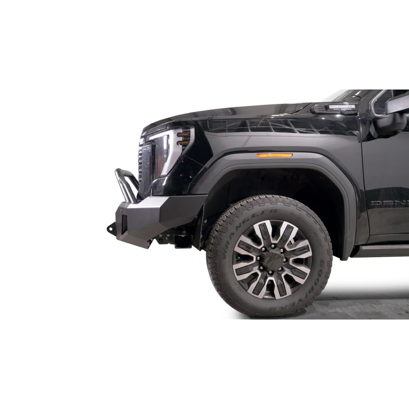 Fab Fours Premium Winch Front Bumper w/ Pre-Runner Guard 2 Stage Black Powder Coat w/ Sensor Model GM24-A6252-1 - Image 4