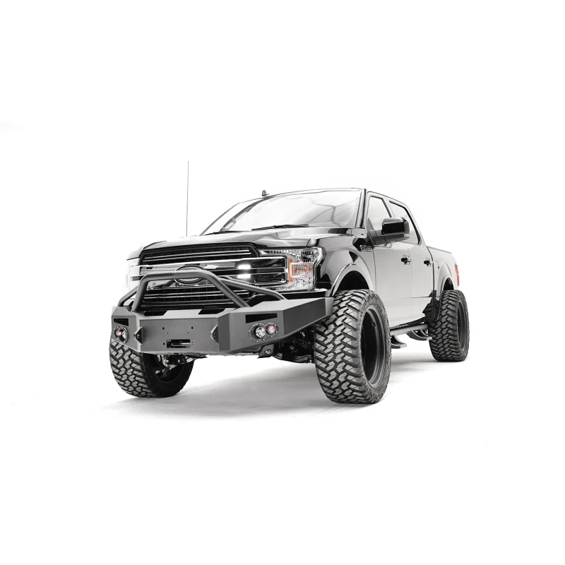Fab Fours Premium Winch Front Bumper w/ Pre Runner Guard Model FF18-H4552-1