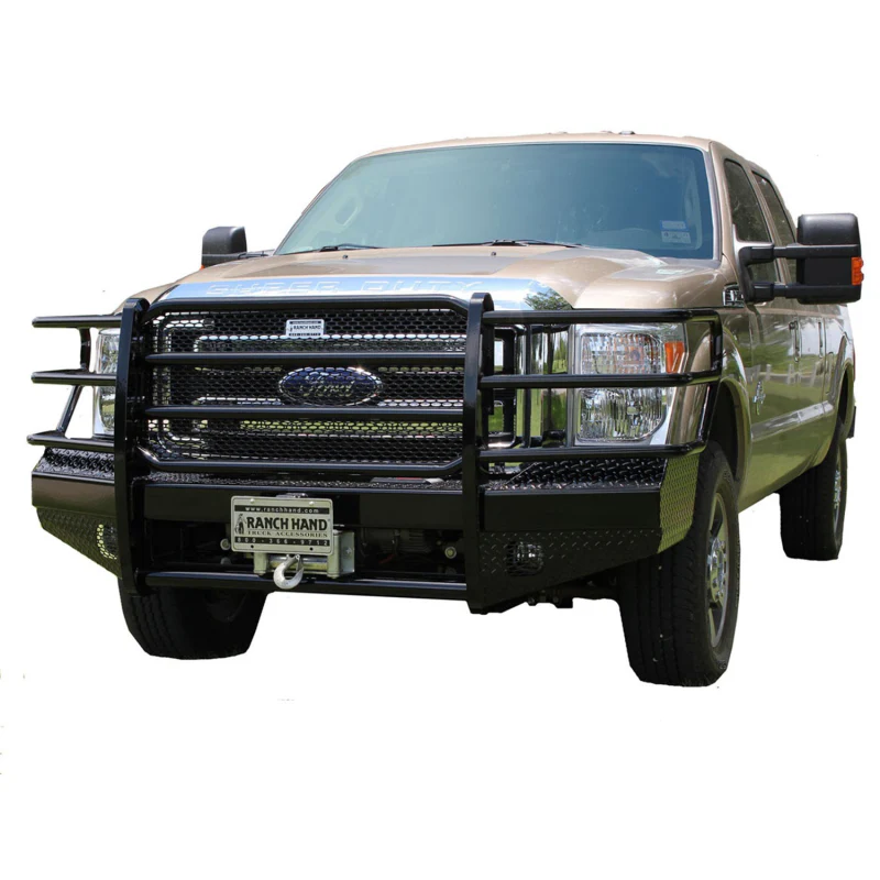 Ranch Hand Sport Series Winch Ready Front Bumper W/ Grille Guard Fits Select 11-16 Ford Super Duty F-250/F-350/F-450/F-550 Model FBF115BLR - Image 4
