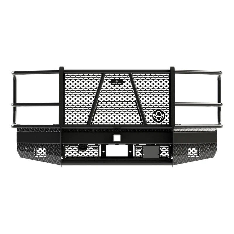 Ranch Hand Sport Series Winch Ready Front Bumper W/ Grille Guard Works W/ Camera Fits Select Ford Super Duty F-250/F-350/F-450/F-550 Model FBF235BLR
