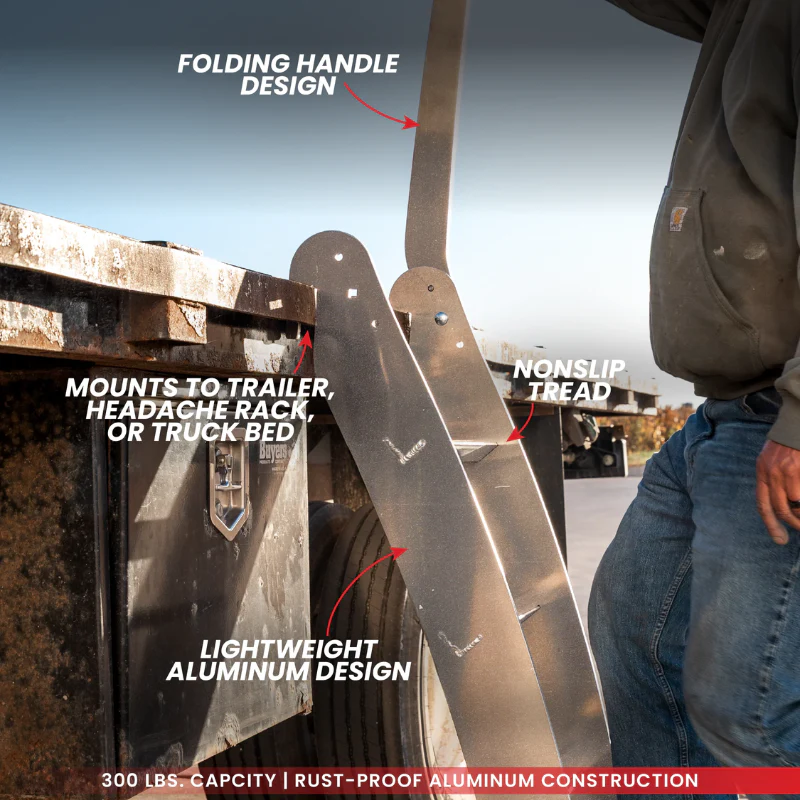 Gen-Y Lightweight Rub Rail Ladder Aluminum Design 300 Ibs Weight Capacity Model GH-102877 - Image 2