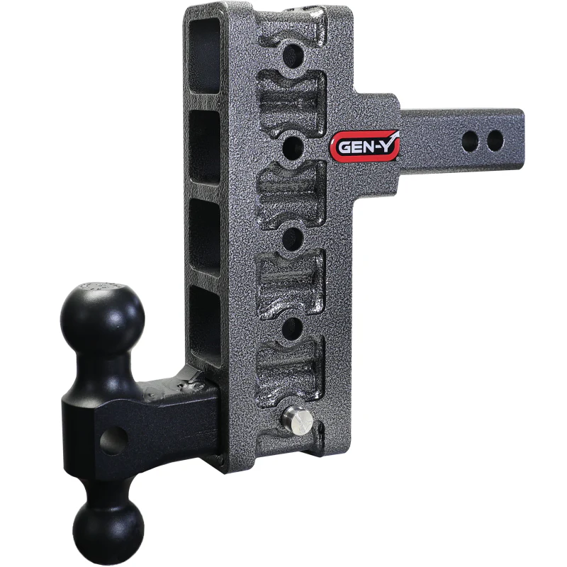 GEN-Y MEGA-DUTY 2" Offset Shank 2.5" Rise 7.5" Drop 2K TW 10K Hitch & GH-031 Dual-Ball Model GH-415
