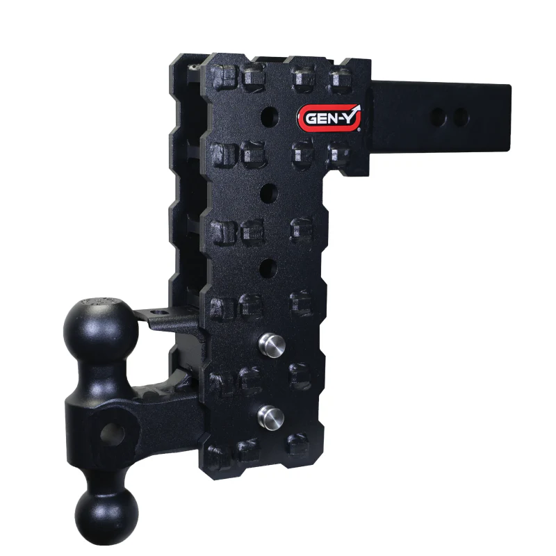 GEN-Y PHANTOM-X 2.5" Solid Shank 10" Drop 1.6K TW 16K Hitch & GH-051 Dual-Ball & GH-032 Pintle Lock Model GH-2425X