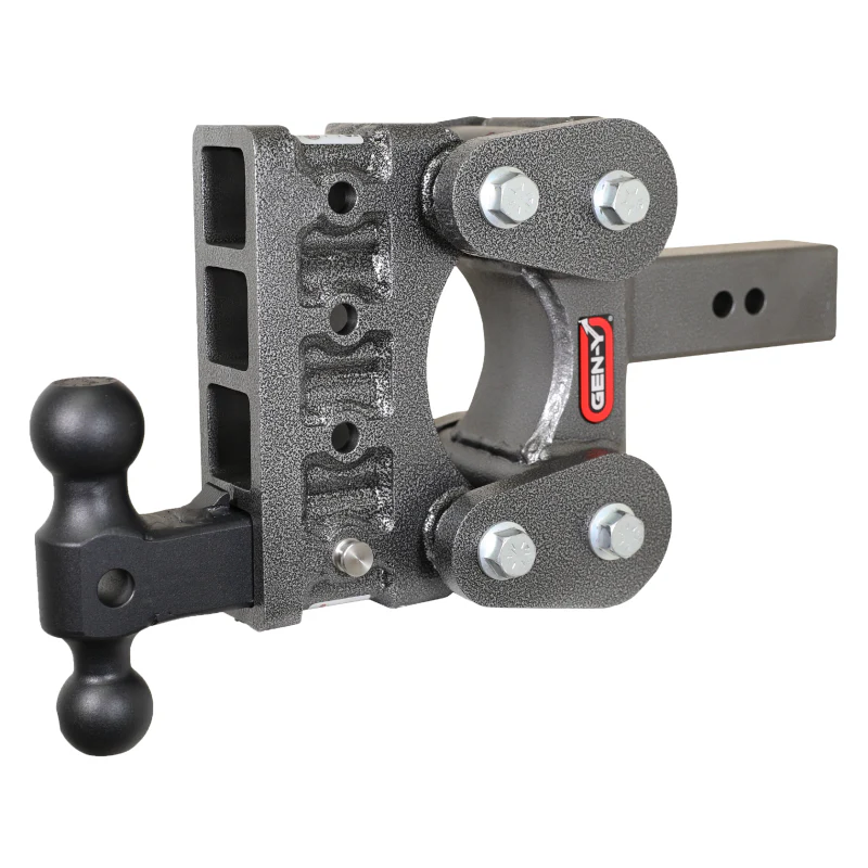 GEN-Y The BOSS TORSION-FLEX 2.5" Shank 5" Drop 1.7K TW 16K Hitch & GH-051 Dual-Ball Model GH-1114