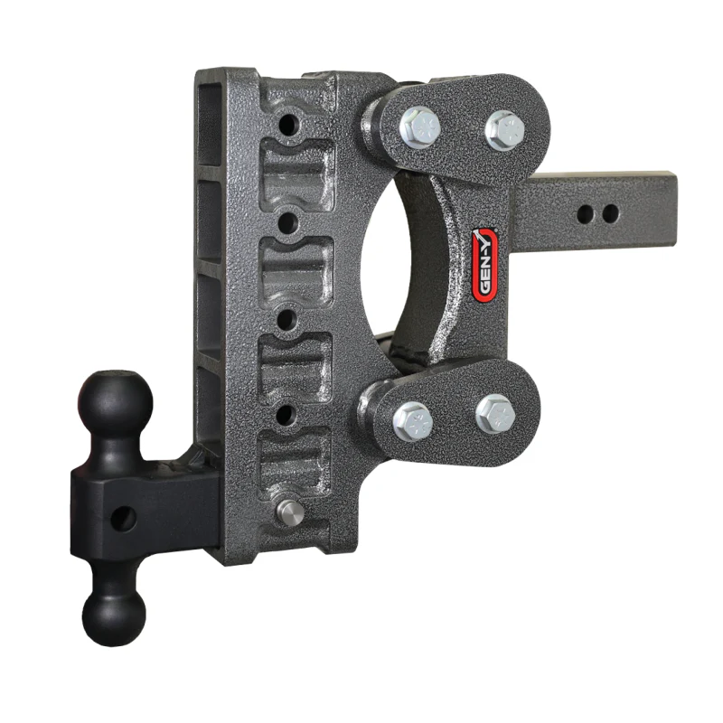 GEN-Y The BOSS TORSION-FLEX 2.5" Shank 9" Drop 2.4K TW 21K Hitch & GH-061 Dual-Ball Model GH-1315