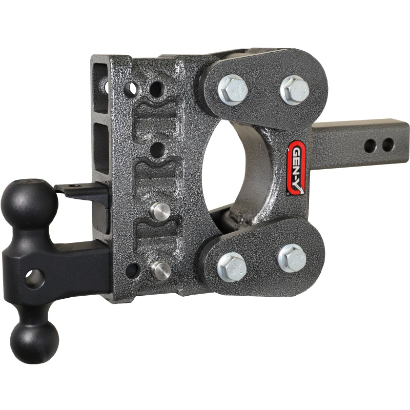 Gen-Y The BOSS TORSION-FLEX 2" Shank 5" Drop 1.1K TW 10K Hitch Dual-Ball & Pintle Lock Model GH-1024