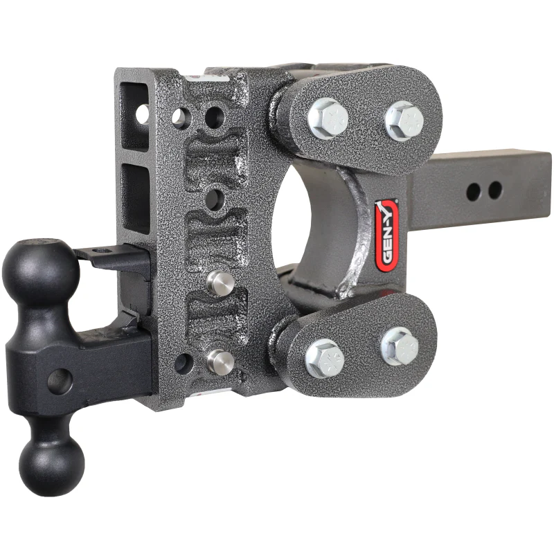 Gen-Y The BOSS TORSION-FLEX 2.5" Shank 5" Drop 1.7K TW 16K Hitch Dual-Ball Pintle Lock Model GH-1124
