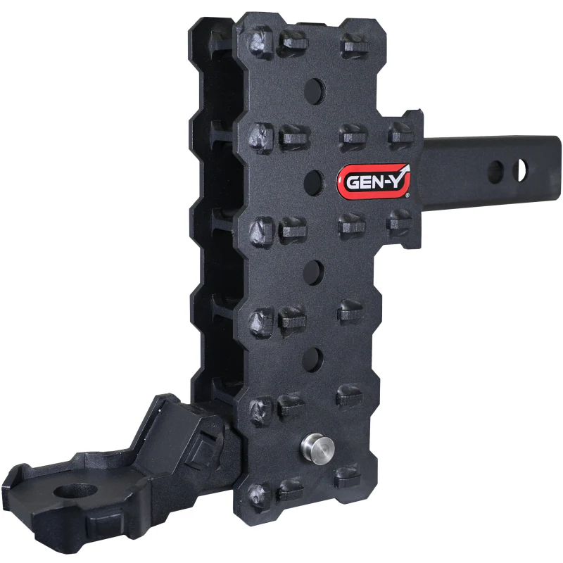 Gen-Y PHANTOM-X 2" Hollow Shank 7" Offset Drop .7K TW 7K Hitch & Platinum Ball Mount Model GH-13155X