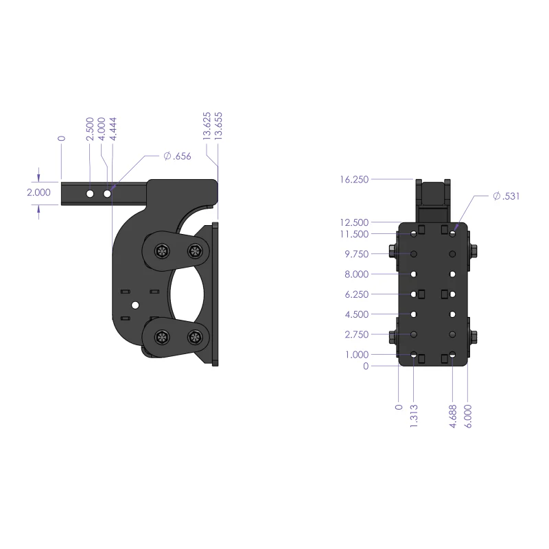 Gen-Y The BOSS TORSION-FLEX Pintle Plate 2" Shank 12.5" Drop 1.7K TW 16K Hitch Stabilizer Model GH-1401 - Image 6