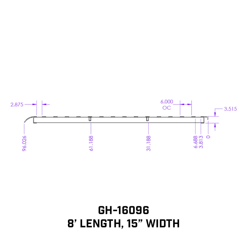 Gen-Y 1 pair Heavy Duty 8 foot Aluminum Loading Ramps 15" x 96" 5K Capacity Per Ramp Model GH-16096 - Image 9
