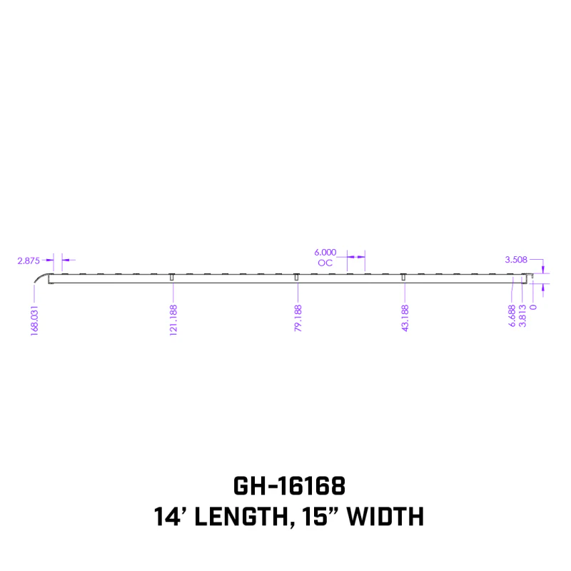 Gen-Y Single Heavy Duty 14 foot Aluminum Loading Ramp 15" x 168" 4K Capacity Model GH-16168-1 - Image 9