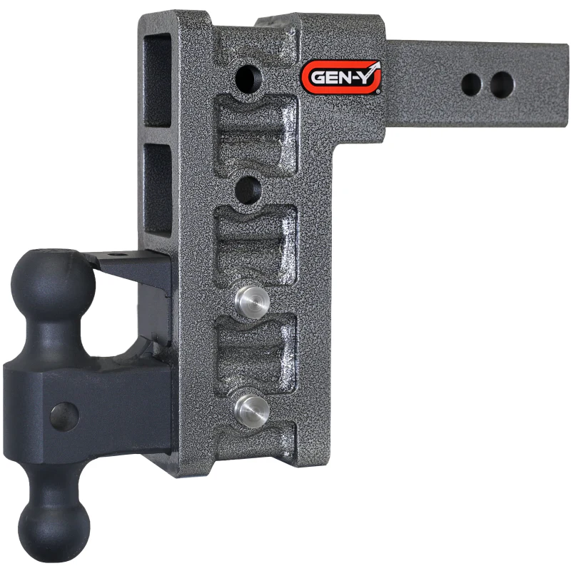 Gen-Y MEGA-DUTY 2.5" Shank 9" Drop 3.5K TW 32K Hitch with Dual-Ball & Pintle Lock Model GH-1624