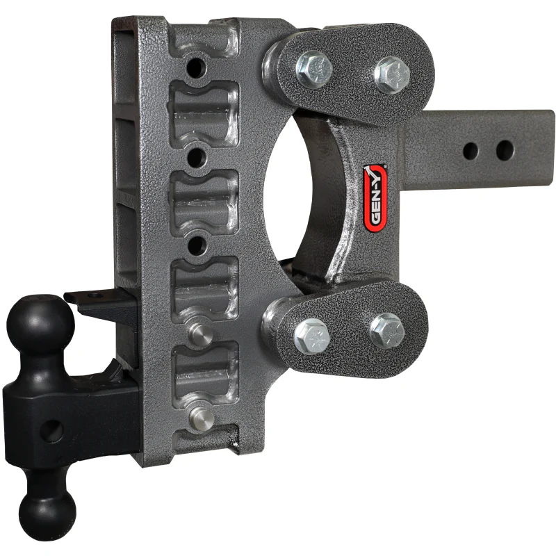 Gen-Y The BOSS TORSION-FLEX 3" Shank 9" Drop 2.4K TW 21K Hitch Dual-Ball & Pintle Lock Model GH-1825