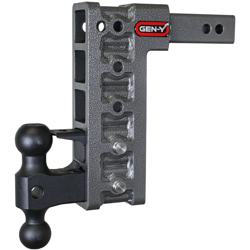 Gen-Y MEGA-DUTY 2" Shank 10" Drop 2K TW 16K Hitch with Dual-Ball & Pintle Lock Model GH-525