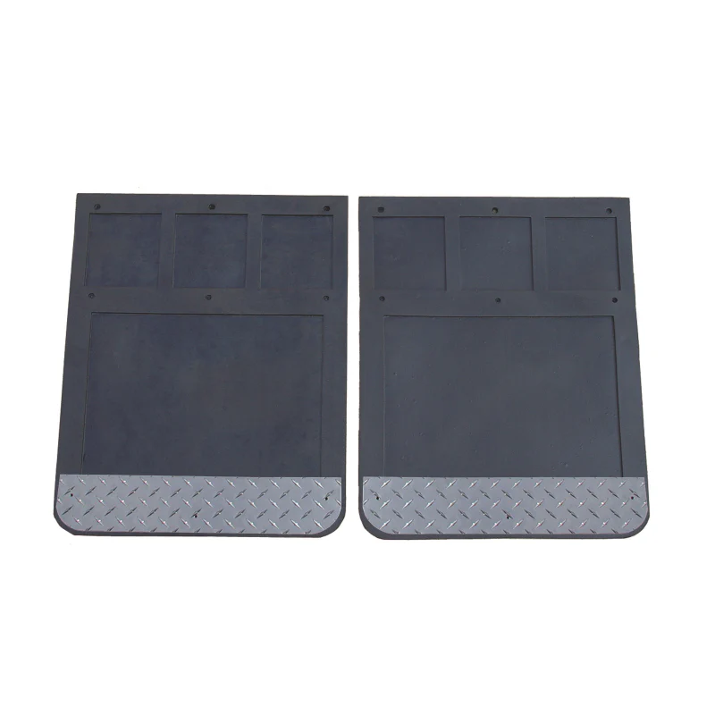 Go Industries Dually Mud Flap Set - Diamond Tread Set - Includes Flaps, Brackets and Diamond Tread Weights Model D70736SET