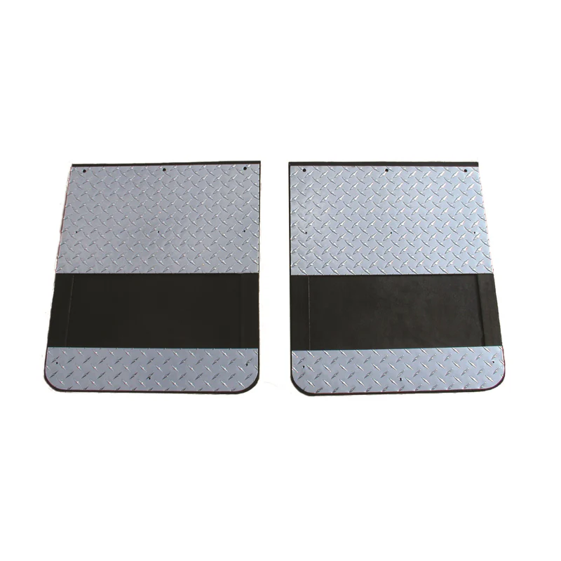 Go Industries Dually Mud Flap Set - Diamond Tread Set - Includes Flaps, Brackets, Diamond Tread Weights and Stiffeners Model D70730SET